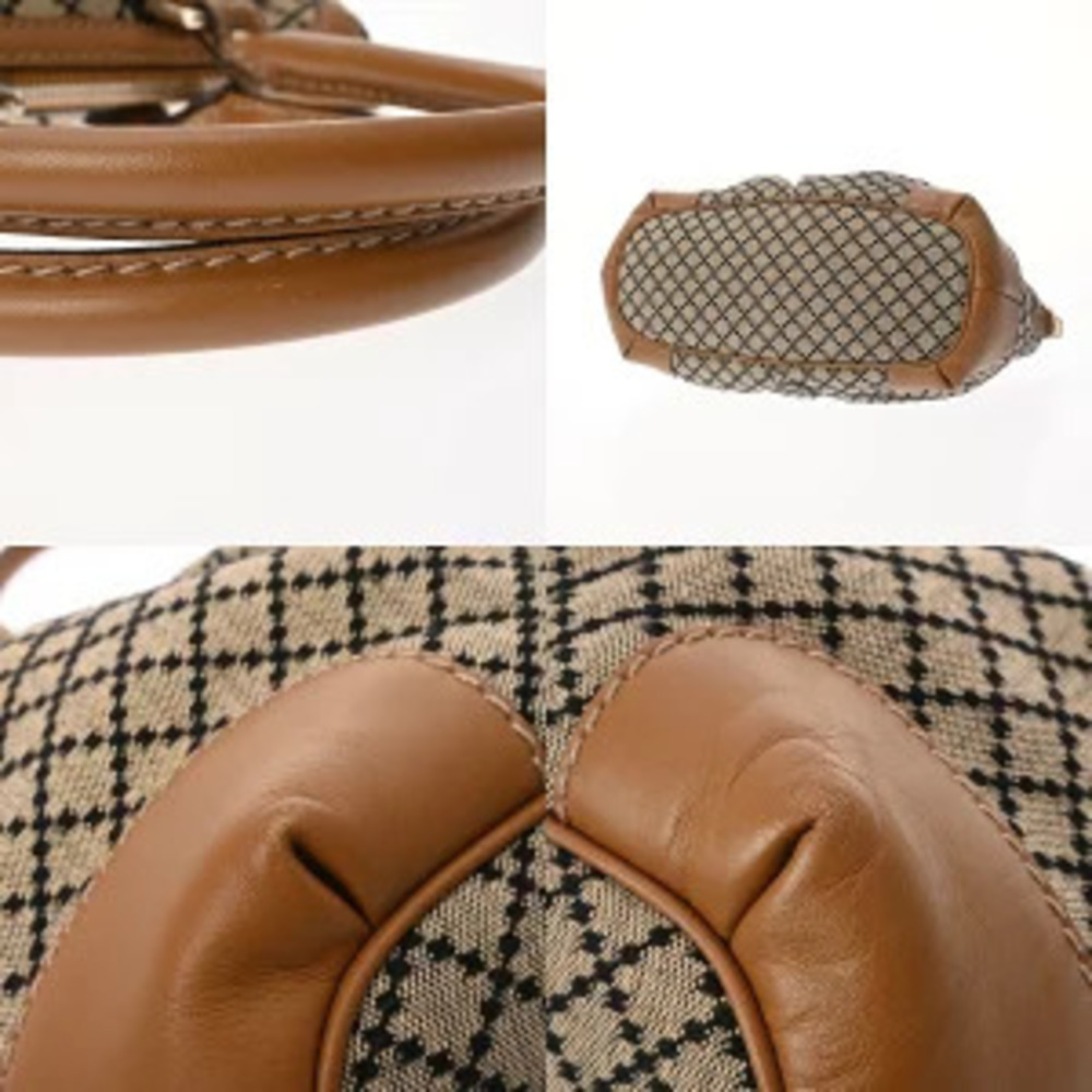 Gucci Diamante handbag beige brown canvas leather bag - Picture 2 of 9